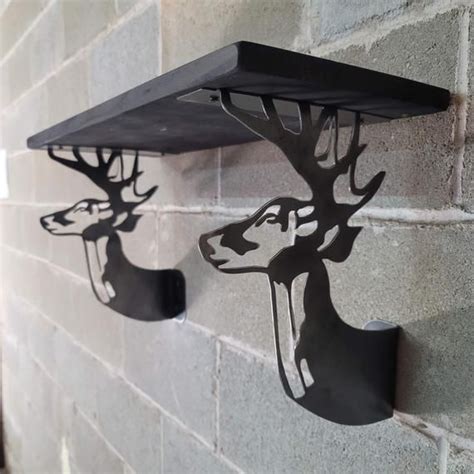 decorative deer metal shelf brackets|Metal Deer Shelf Brackets .